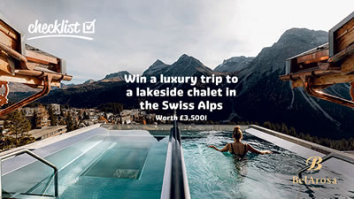 swiss alps lakeside chalet