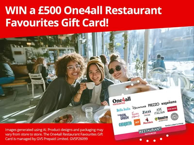 £500 one4all restaurant gift card