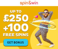 Spin and Win - 100% Match Bonus up to £250
