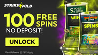Strike Wild - Up to 100 Free Spins, NO Deposit