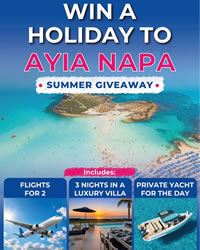 Win a luxury trip to Ayia Napa, Cyprus